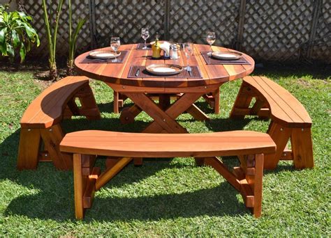 Free Plans Round Wood Picnic Table - Image to u