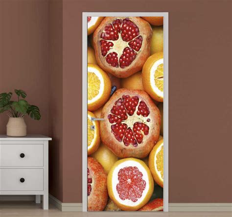 Sliced fruits glass door decal - TenStickers