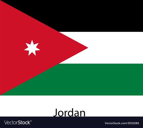 Flag of the country jordan Royalty Free Vector Image