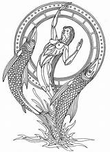Pisces Free Printable coloring page  Download Print Or Color Online sketch template