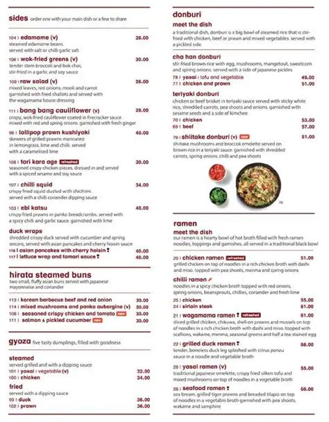 wagamama Menu, Menu for wagamama, The Greens, Dubai - Zomato