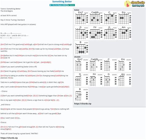 Chord: Something Better - tab, song lyric, sheet, guitar, ukulele ...