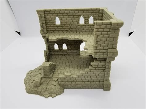 Fantasy Ruins Terrain / 2 story / 28mm Tabletop Wargaming | Etsy