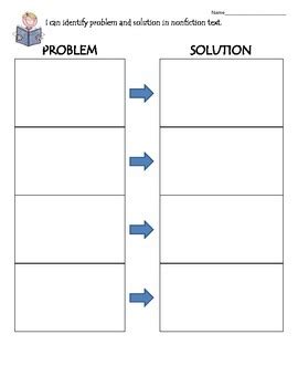Problem and Solution in Nonfiction Chart by Mrs. Marsh | TpT