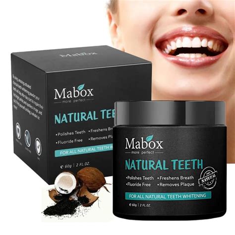 60g Teeth Whitening Powder Natural Activated Charcoal Whitening Tooth ...