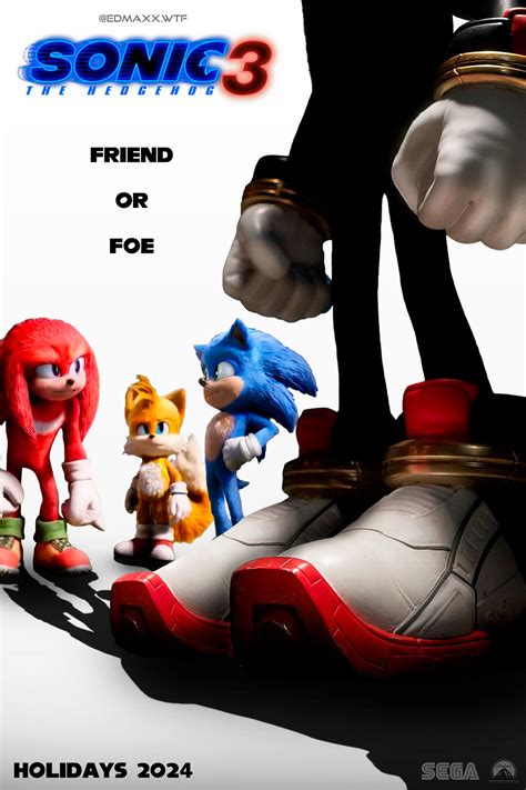 Sonic The Hedgehog 3 Movie Shadow Poster by edmaxxwtf on DeviantArt