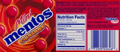 Cinnamon Mentos Nutrition Facts | Besto Blog