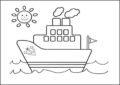 Tranh tô màu con thuyền - Kiến Thức Vui