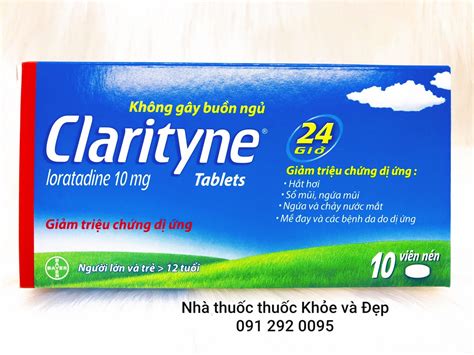 Clarityne 10mg – Chống dị ứng – KhoeVaDepPharmacy