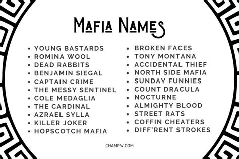 350+ Mafia Names Bloodcurdling Ideas For Causing Nightmares