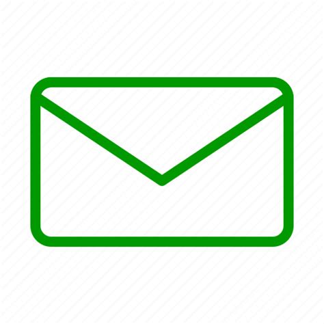 Email, envelope, green, letter, mail, message, post icon