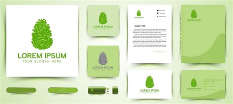 Free Vector | Green cypress logo and business branding template designs inspiration isolated on ...