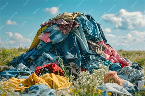 Premium Photo | Pile of discarded clothes in landfill highlighting issues of fast fashion waste ...