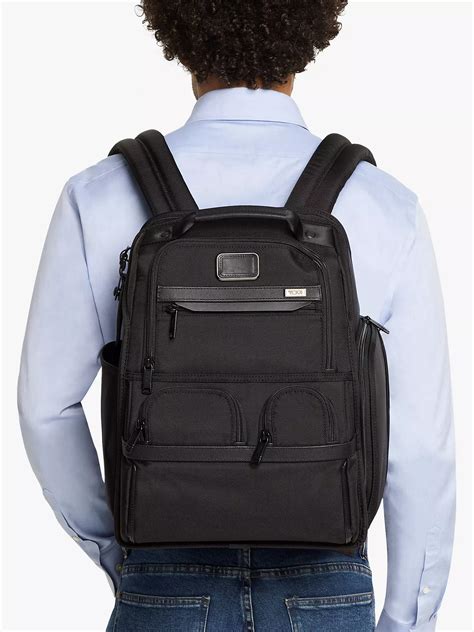 TUMI Alpha 3 Compact Laptop Brief Pack Backpack, Black at John Lewis & Partners