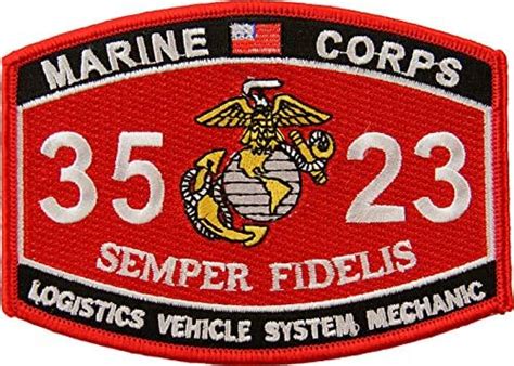 Amazon.com: USMC MOS 3523 Logistics Vehicle System Mechanic Patch Full Color : Clothing, Shoes ...