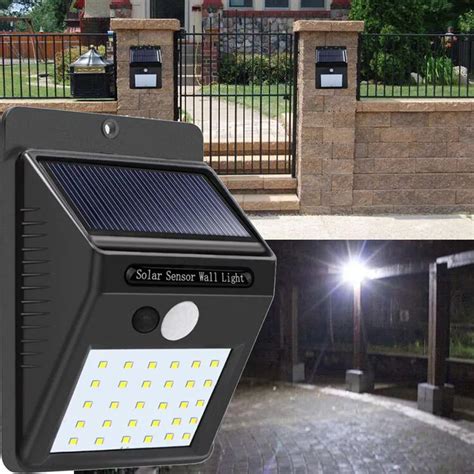 2018 30 LED Solar Powered Wall Light Motion Sensor Outdoor Garden Security Lamp-in Solar Lamps ...