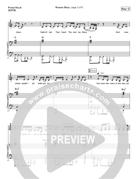 Rescue Story Sheet Music PDF (Zach Williams) - PraiseCharts