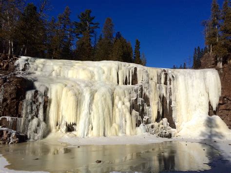 Gooseberry falls, MN-winter time | Beautiful waterfalls, Waterfall, Great lakes