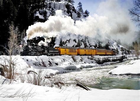 The Durango & Silverton Narrow Gauge Railroad in Winter. | Scenic train rides, Durango train ...