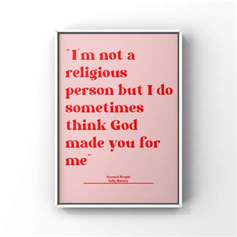 Normal People Book Quote Sally Rooney Physical Print Book - Etsy