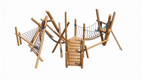 Wooden Kids Playground Slide Model - TurboSquid 2047070