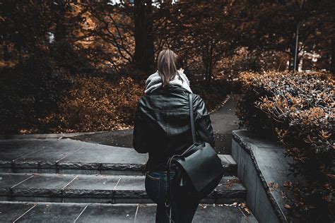 Young Woman Walking Alone in Park Free Stock Photo | picjumbo