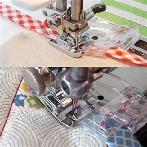 Adjustable Bias Tape Binding Presser Foot Feet Snap for Domestic Sewing Machines Quilting ...