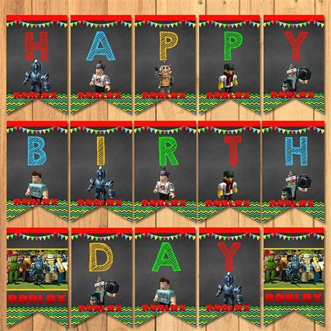 Roblox Happy Birthday Banner Chalk Roblox Birthday Banner | Etsy | Birthday banner free ...