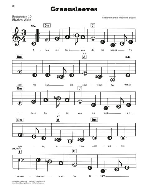 Greensleeves Piano Sheet Music For Beginners | Hot Sex Picture