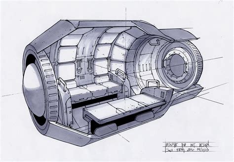 Looks cozy, for an emergency escape pod. Spaceship Concept, Spaceship Design, Star Citizen ...