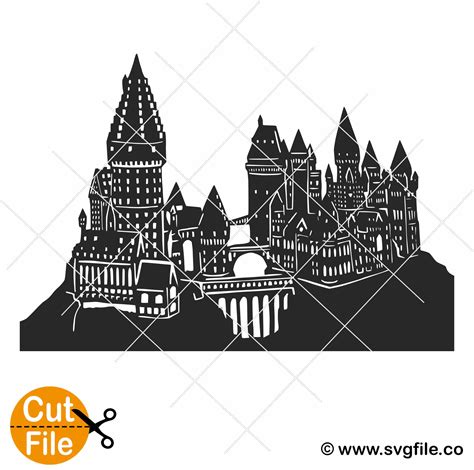 Hogwarts Castle svg 001 - Svgfile.co - 0.99 Cent SVG Files - Life Time ...