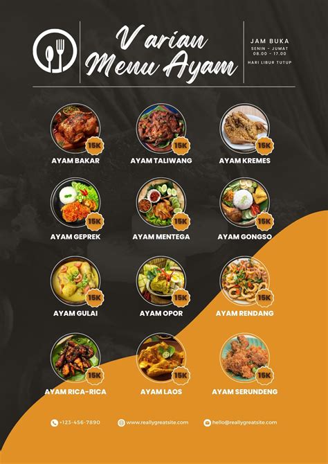 Download Template Desain Menu Makanan Khas Indonesia Merah, 49% OFF