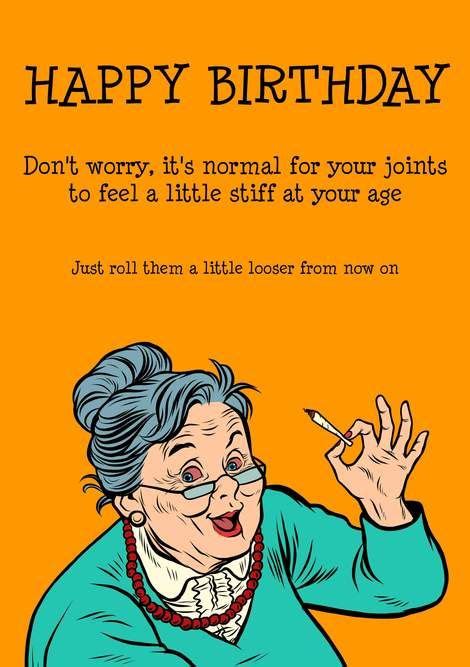 #Funny, #Rude Birthday #Card to make someone #chuckle. Don't worry, it's normal for your #joints ...