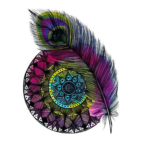 Peacock Feather Mandala Tattoo Design