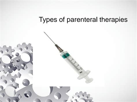 SOLUTION: Types of parenteral therapies - Studypool