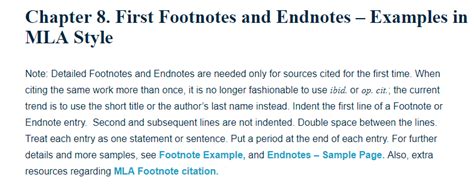 First Footnotes and Endnotes - Examples in MLA Style - A Research Guide