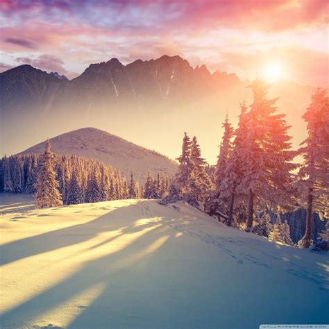 4K Winter Sunset Wallpapers - Top Free 4K Winter Sunset Backgrounds - WallpaperAccess