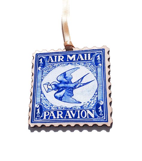 Wooden Airmail Stamp Decoration – The Postal Museum Shop