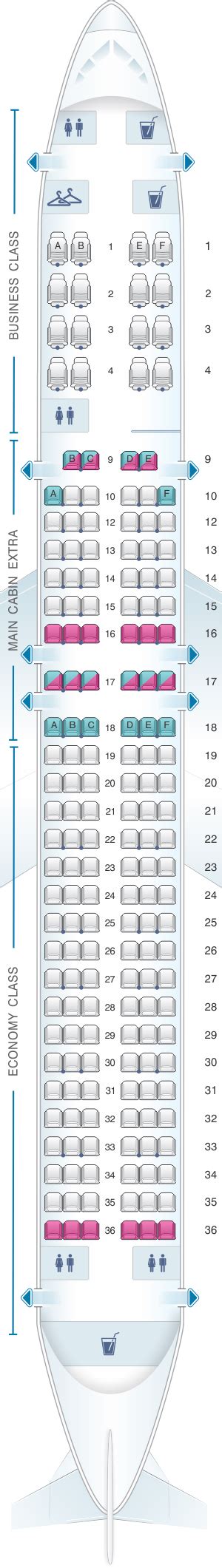 Plan de cabine American Airlines Boeing B757 200 | SeatMaestro.fr