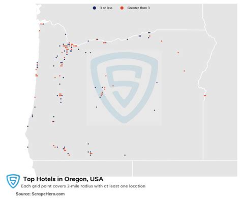 List of all top Hotels locations in Oregon USA - ScrapeHero Data Store