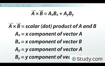 Dot Product | Definition, Formula & Examples - Lesson | Study.com