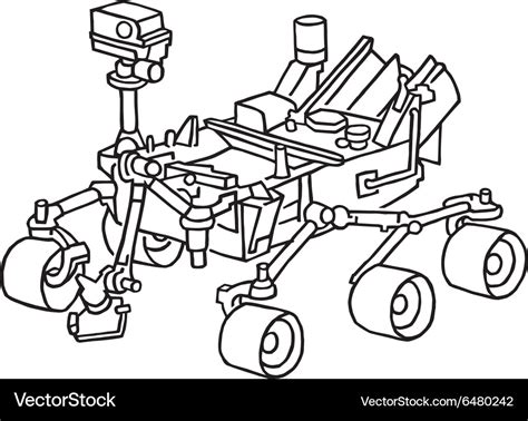 Curiosity the marsrover Royalty Free Vector Image