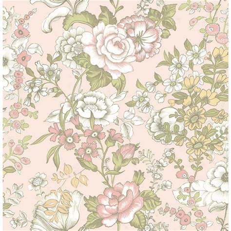 A-Street Prints Ainsley Pink Boho Floral Wallpaper | The Home Depot Canada