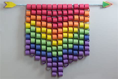 Rainbow Paper Chain Craft - papercraft among us