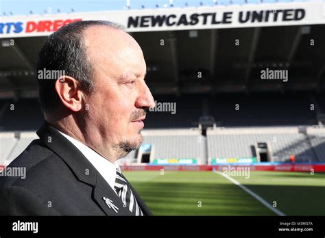 Newcastle united manager rafael benitez wearing man men badge hi-res stock photography and ...