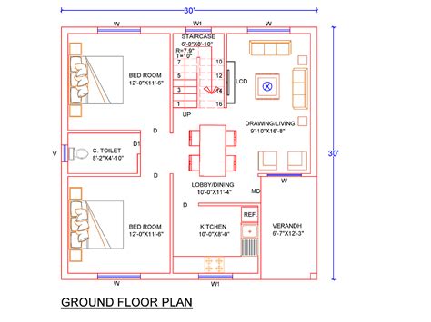 30x30 House Plan|30x30 House Plans India - Indian Floor Plans