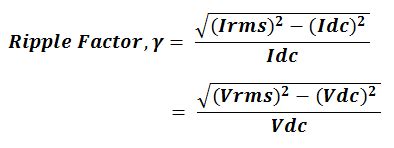 Ripple Factor of Half Wave Rectifier - Electrical Concepts