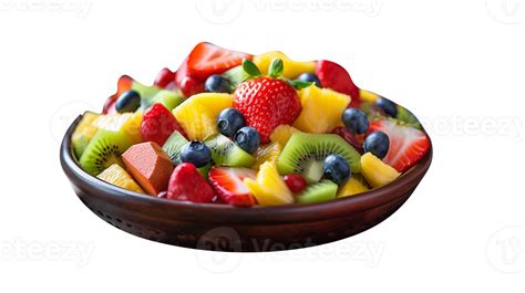 Tasty fruit salad bowl isolated on transparent background 25228993 PNG