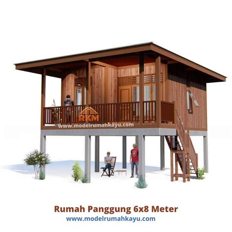 Rumah Panggung Kayu 6x8 M - Rumah Kayu Bongkar Pasang