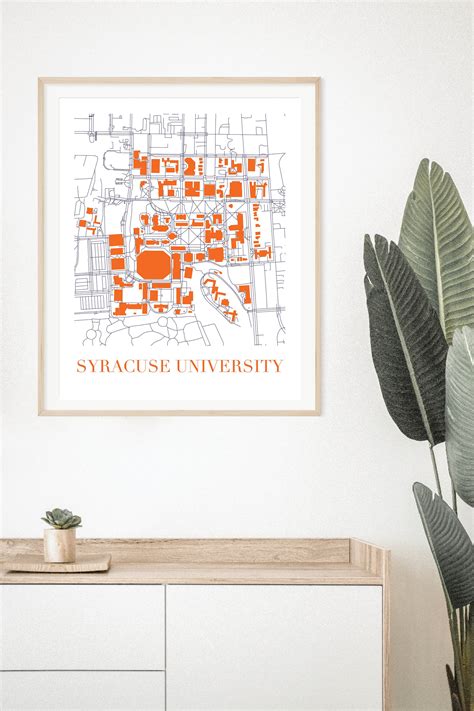 Syracuse University Campus Map, Syracuse University Merch, Syracuse ...